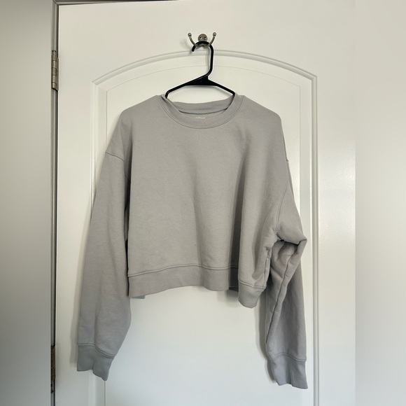Girlfriend Collective Grey Crewneck Sweater organic cotton size extra large - Picture 5 of 12